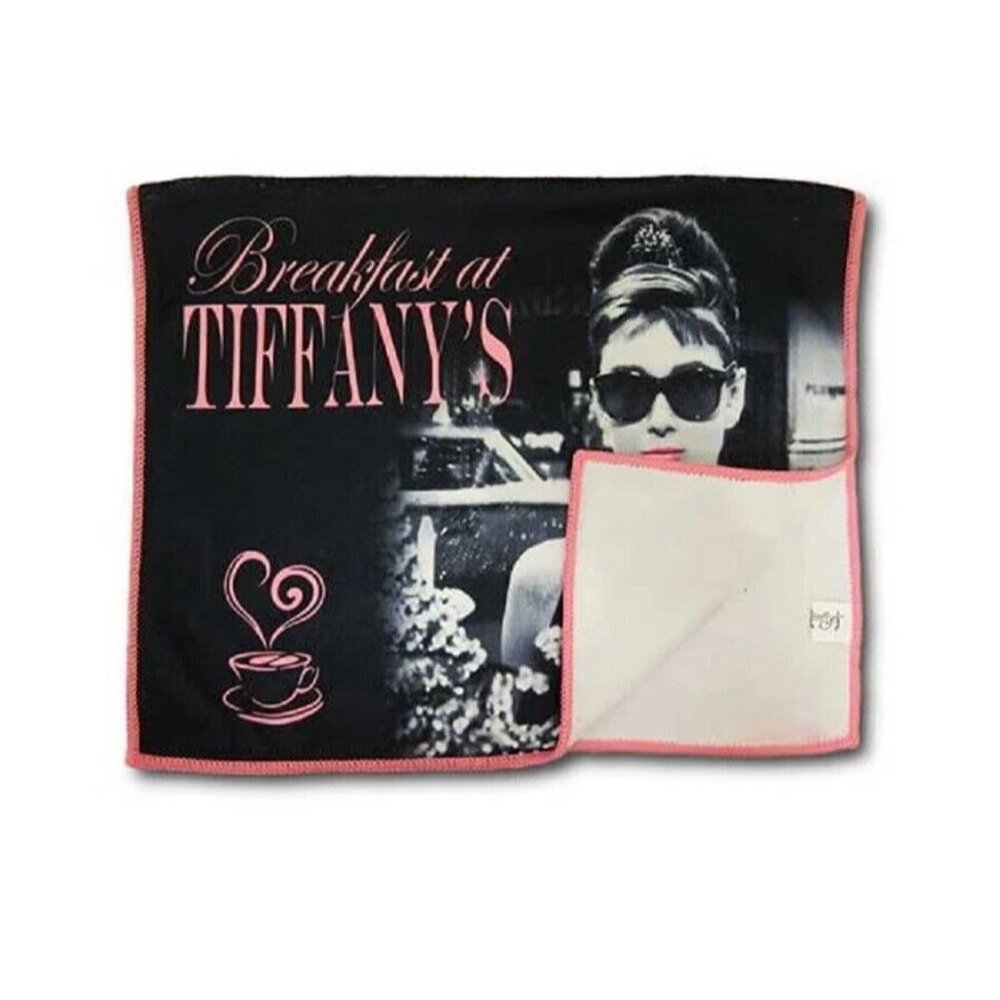 New Audrey Hepburn Pink 24" Kitchen Dish Towel Breakfast at Tiffany's Photo NIP - Picture 2 of 3
